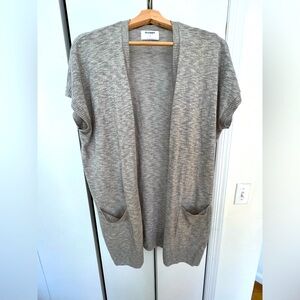 Old Navy Long Slub-Knit Short-Sleeve Open-Front Sweater